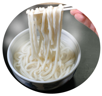 釜揚げうどんのできあがり